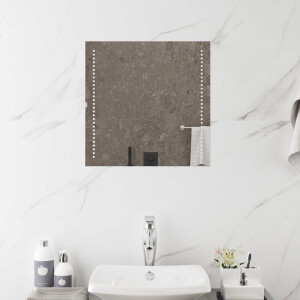 vidaXL LED Badkamer Spiegel Transparant 50 x 50 cm gehard glas