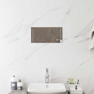 vidaXL LED Badkamer Spiegel Doorzichtig 40 x 20 cm gehard glas