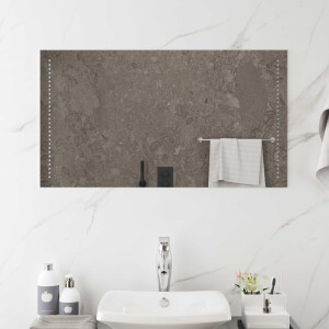 vidaXL LED Badkamer Spiegel Doorzichtig 90 x 50 cm gehard glas
