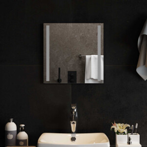 vidaXL LED Badkamer Spiegel Transparant 40 x 40 cm gehard glas
