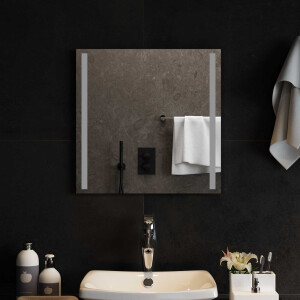 vidaXL LED Badkamer Spiegel Transparant 50 x 50 cm gehard glas