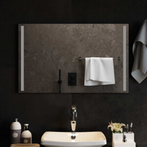 vidaXL LED Badkamer Spiegel Transparant 80 x 50 cm gehard glas