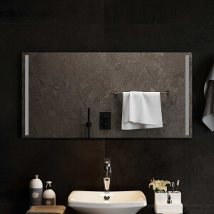 vidaXL LED Badkamer Spiegel Transparant 100 x 50 cm gehard glas