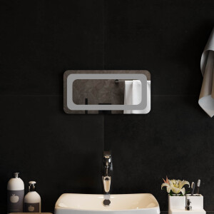 vidaXL LED Badkamer Spiegel Transparant 40 x 20 cm gehard glas
