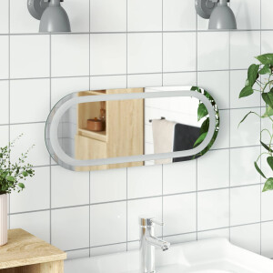 vidaXL LED Badkamer Spiegel Transparant 50 x 20 cm gehard glas