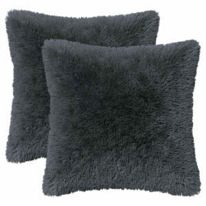 vidaXL Kussen met kussen HEERLEN 6 st Antraciet PV Fleece