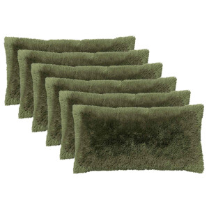 vidaXL Kussen met kussen HEERLEN 6 st Groen PV Fleece