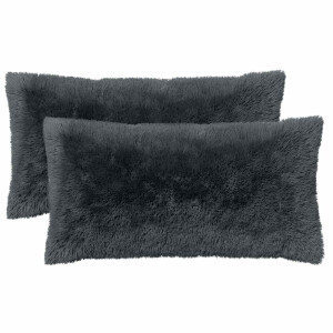 vidaXL Kussen met kussen HEERLEN 6 st Antraciet PV Fleece
