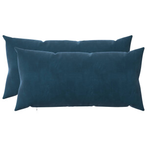 vidaXL Kussen met kussen HEERLEN 2 st Blauw fluweel