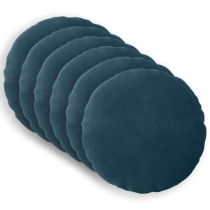 vidaXL Kussen met kussen HEERLEN 6 st Blauw fluweel
