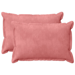 vidaXL Kussen met kussen HOUTEN 2 st Roze fluweel