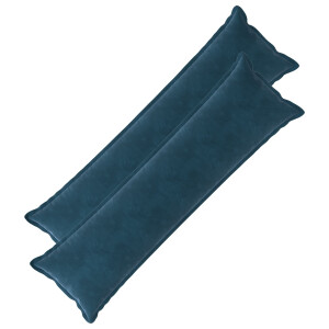 vidaXL Kussen met kussen HOUTEN 2 st Blauw fluweel