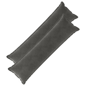 vidaXL Kussen met kussen HOUTEN 2 st Donkergrijs fluweel