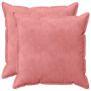 vidaXL Kussen met kussen HOUTEN 2 st Roze fluweel