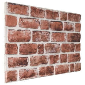 vidaXL Wandpanelen 10 pcs Donkerbruin en Wit 100 x 50 cm EPS-schuim