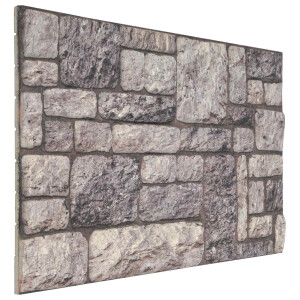 vidaXL Wandpanelen 10 pcs Grijs en Wit 100 x 50 cm EPS-schuim