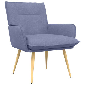 vidaXL Fauteuil Jeans Blauw Stof