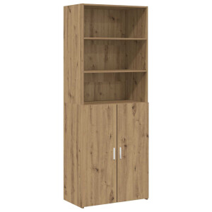 vidaXL Hoge kast Artisanaal eiken 70 x 42,5 x 185 cm Bewerkt hout