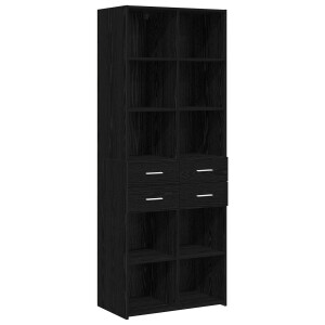 vidaXL Boekenkast Zwart eiken 30 x 42.4 x 185.2 cm