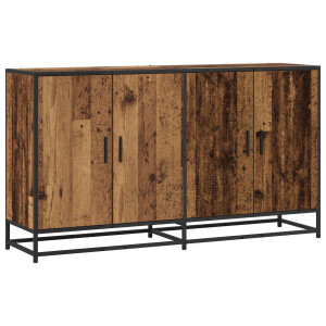 vidaXL Dressoir Oud hout 134 x 35 x 76 cm Bewerkt hout