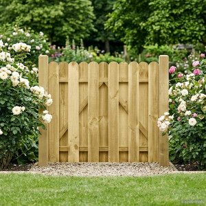 vidaXL Tuinpoort 100 x 100 cm Massief grenenhout Groen