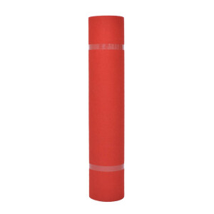 vidaXL Tapijt Effen Rood 1 x 12 m Stof