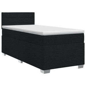 vidaXL Boxspringbed met matras met hoofdeinde Zwart 80 x 200 cm Stof