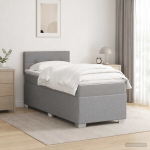 vidaXL Boxspringbed met matras Lichtgrijs 80 x 200 cm Stof