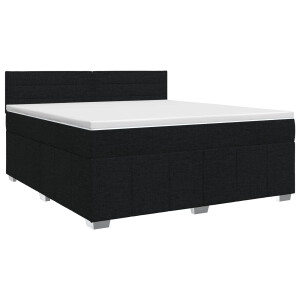 vidaXL Boxspringbed met matras met hoofdeinde Zwart 160 x 200 cm Stof