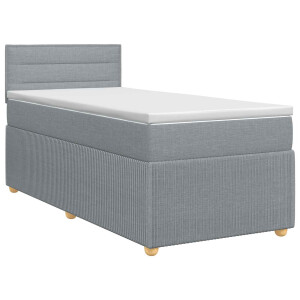 vidaXL Boxspringbed met matras Lichtgrijs 80 x 200 cm Stof