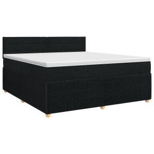 vidaXL Boxspringbed met matras met hoofdeinde Zwart 180 x 200 cm Stof