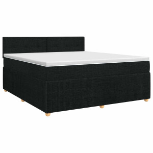 vidaXL Boxspringbed met matras met hoofdeinde Zwart 180 x 200 cm Stof