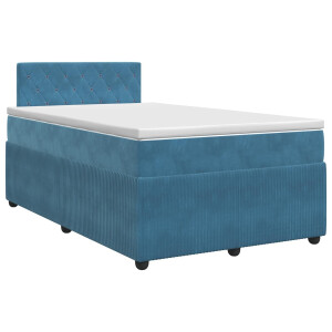 vidaXL Boxspringbed met matras Blauw 120 x 190 cm Fluweel