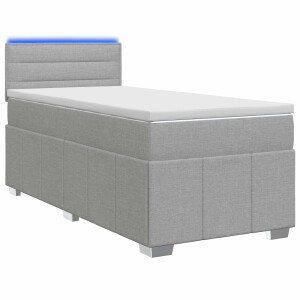 vidaXL Boxspringbed met matras Lichtgrijs 80 x 200 cm Stof