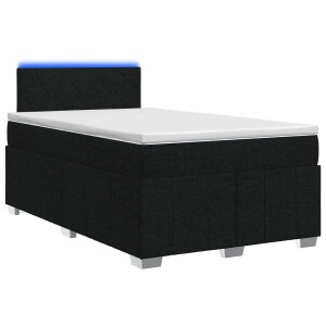 vidaXL Boxspringbed met matras met hoofdeinde Zwart 120 x 200 cm Stof