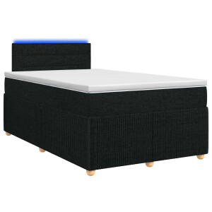 vidaXL Boxspringbed met matras met hoofdeinde Zwart 120 x 190 cm Stof