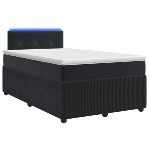 vidaXL Boxspringbed met matras Zwart 120 x 190 cm Fluweel