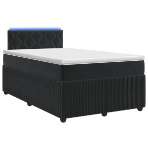 vidaXL Boxspringbed met matras Zwart 120 x 200 cm Fluweel
