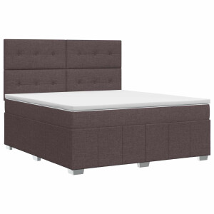 vidaXL Boxspringbed met matras met hoofdeinde Taupe 160 x 200 cm Stof