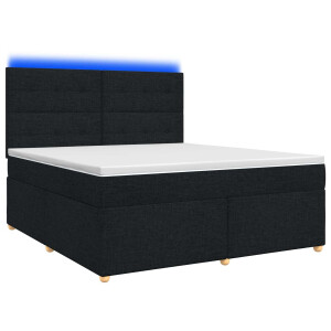 vidaXL Boxspringbed met matras met hoofdeinde Zwart 160 x 200 cm Stof