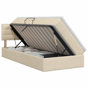 vidaXL Opbergbed met matras Crèmekleurig 100 x 200 cm fluweel