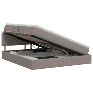 vidaXL Opbergbed met matras met hoofdeinde Taupe 180 x 200 cm fluweel