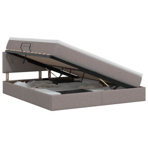 vidaXL Opbergbed met matras met hoofdeinde Taupe 180 x 200 cm fluweel
