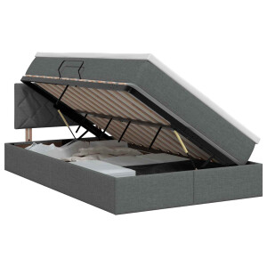 vidaXL Opbergbed met matras Donkergrijs 120 x 200 cm fluweel