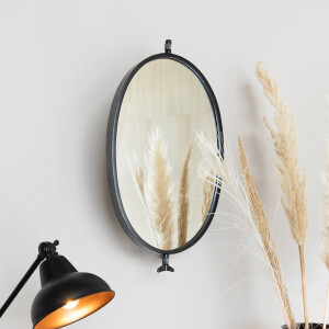 ZILT Ovale Spiegel 'Lara', 48x30,5cm, kleur Zwart