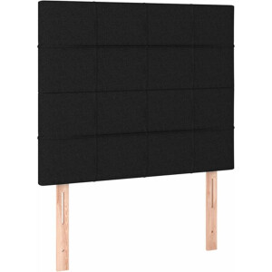 vidaXL - Hoofdbord - zwart - 100x5x118/128 - cm - stof