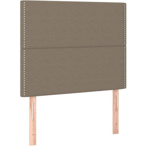 vidaXL - Hoofdbord - taupe - 90x5x118/128 - cm - Stof