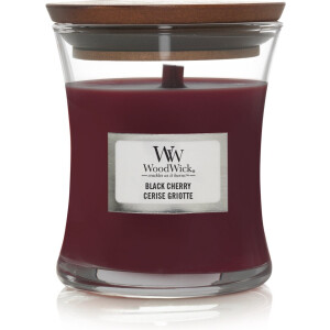 WoodWick Geurkaars Mini Candle - Black Cherry - 20 branduren - 85gr - 8 cm / ø 7 cm