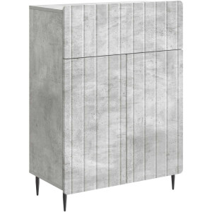 vidaXL - Dressoir - met - lade - Betongrijs - 66 - x - 34,5 - x - 92 - cm - Bewerkt - hout