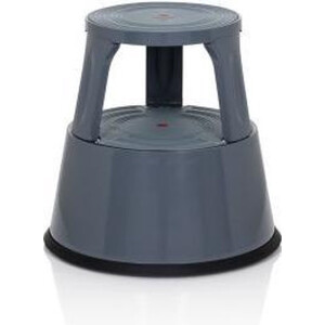 hjh OFFICE Tio-M II - Werkstoel / werkkruk/ verhoogde bureaustoel - Donkergrijs - Metaal, Kunststof